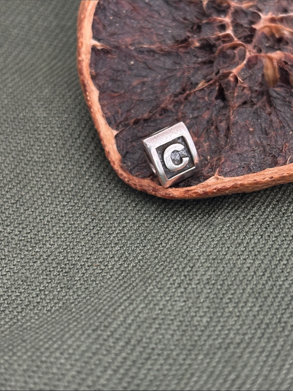 PANDORA Alphabet - Letter C - Authentic Sterling Silver Three-Sided Charm - Picture 7 of 9